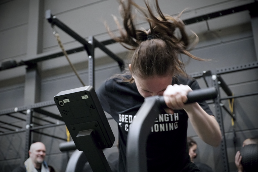 fleur sporten tijdens een evenement