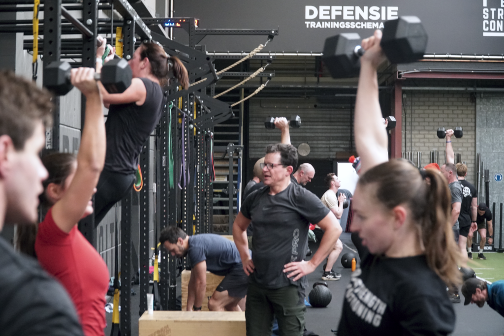 Fleur sporten tijdens het evenement